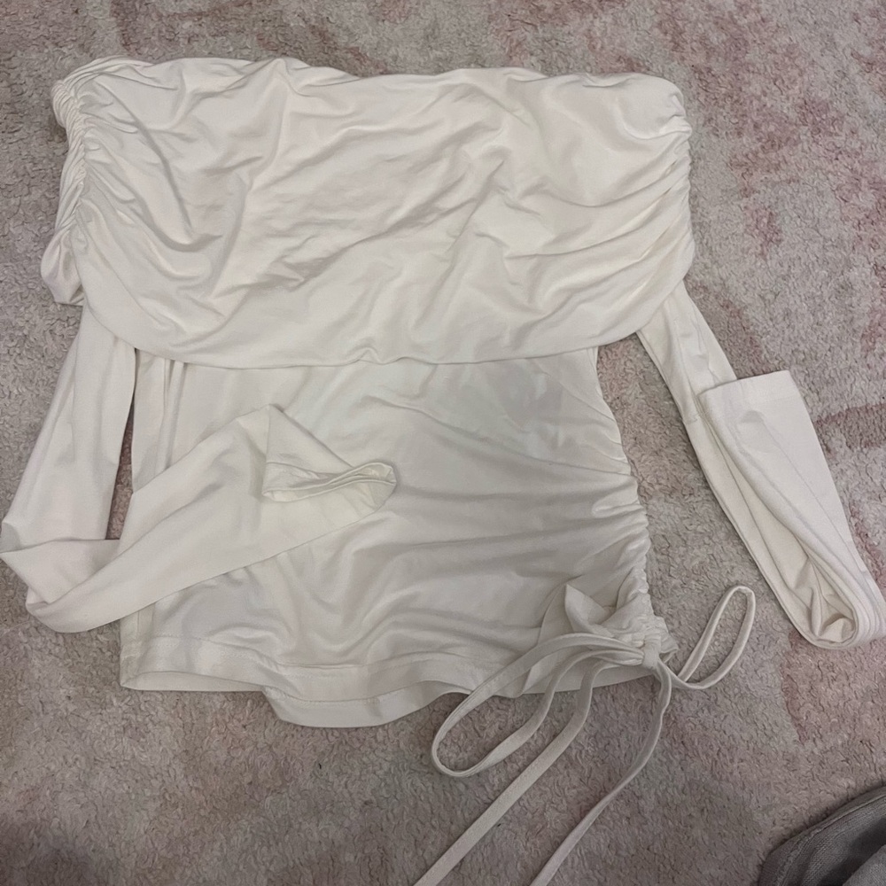 Off-Shoulder White Top